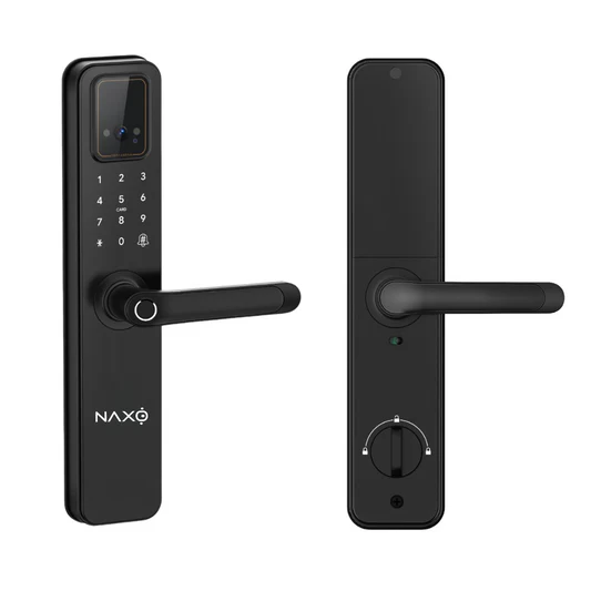 Cerradura Smart Naxo Armored V2 Acceso: Huella dactilar (Hasta 200 Huellas) Codigo Card/Token Remoto via app (Requiere Wifi) Bluetooth Llaves