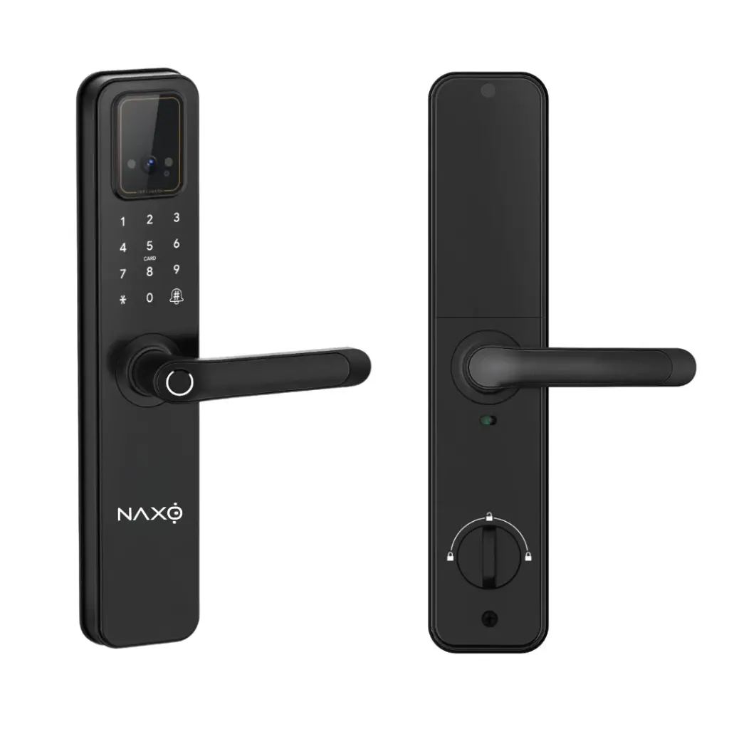 CERRADURA SMART NAXO ARMORED V2 ACCESO: HUELLA DACTILAR (Hasta 200 Huellas) CODIGO - CARD/TOKEN REMOTO VIA APP (Requiere Wifi) BLUETOOTH LLAVES