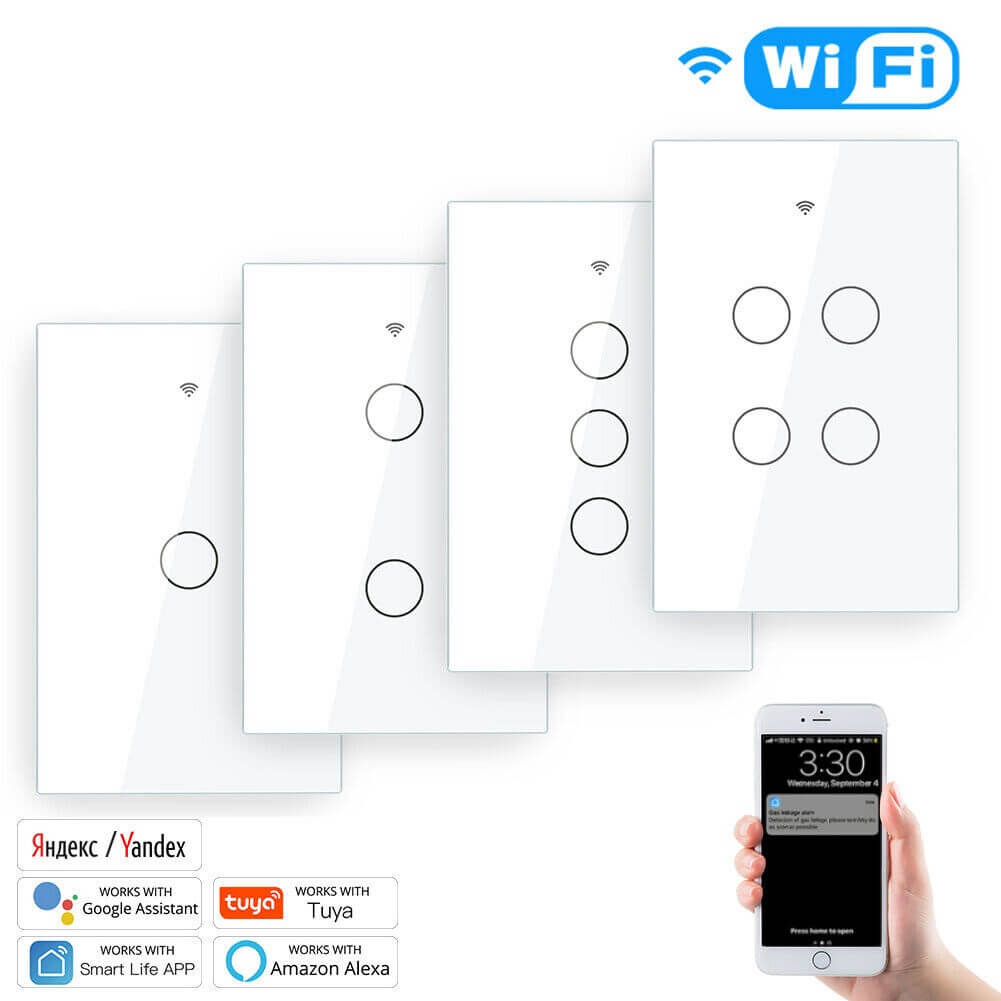 INTERRUPTOR SMART MOES WIFI 2.4GHZ BLANCOS